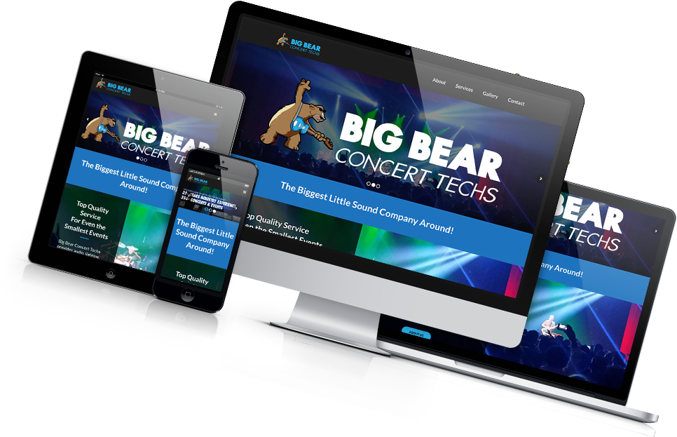 Big Bear Concert Techs screen on different devices